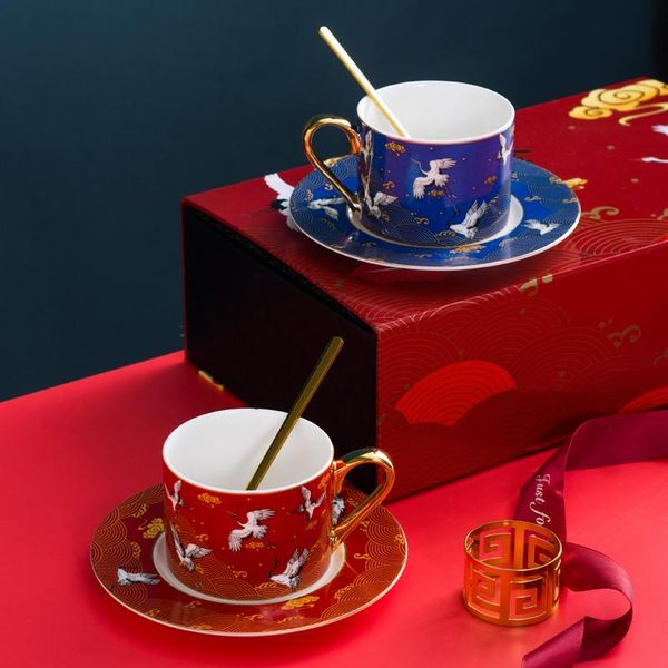 

cups & saucers chinese style coffee cup luxury retro bone china couple ceramic afternoon tea gift idea and saucer dd60cc