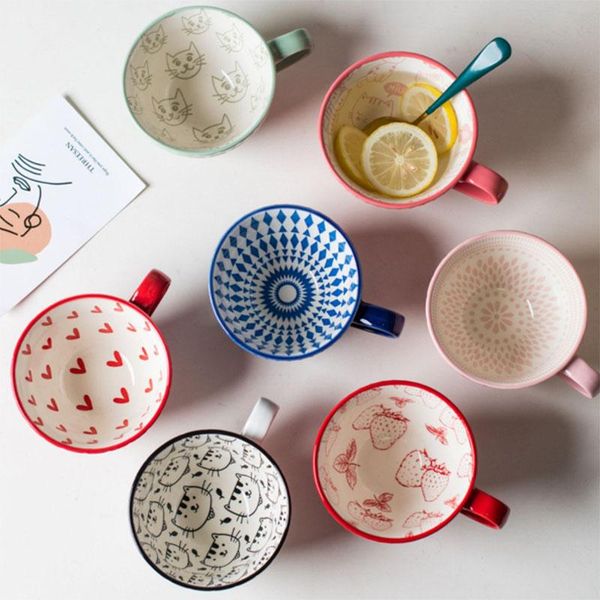 

mugs personality cup breakfast oatmeal milk lovely ceramic daily home large capacity coffee cups