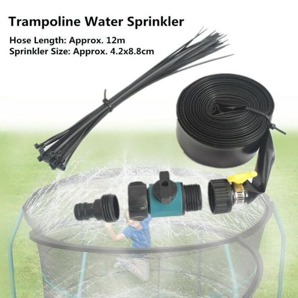 

watering equipments 12m outdoor garden trampoline sprinkler kids pet summer water game spraying cleaning kit tool
