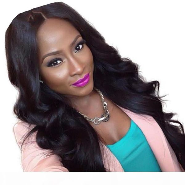 

super quality 1b loose wave brazilian virgin human hair lace front wig for black women ing, Black;brown