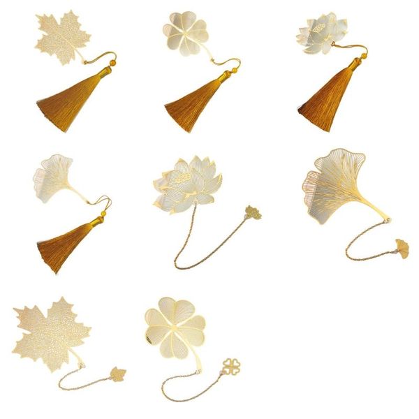 

bookmark retro metal with tassels unique hollow-out pendant exquisite