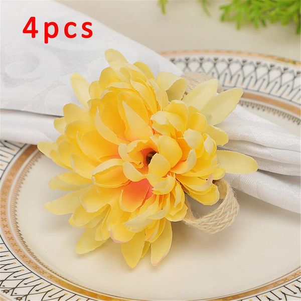 

napkin rings artificial flower buckle table accessories holders serviette buckles