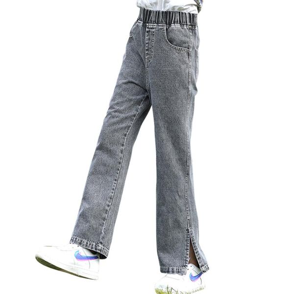 

jeans for girls solid color jeans for girls spring autumn children casual style clothes 6 8 10 12 14, Blue