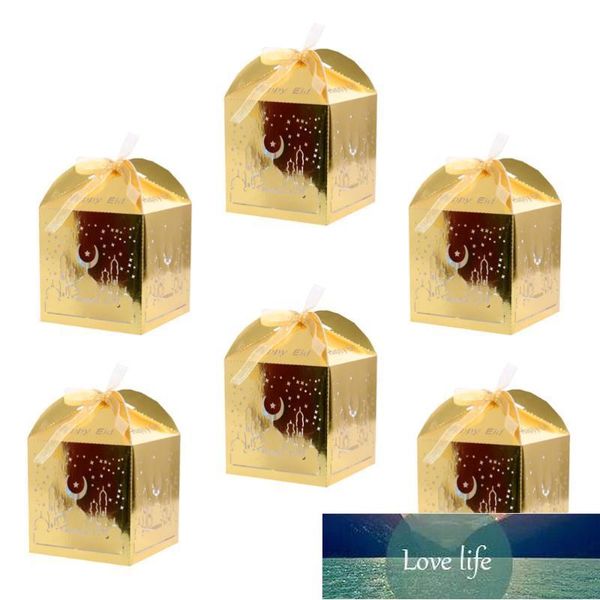 50 pcs Hollow Eid padrão caixa caixa de papel de chocolate recipiente de presente para festival de casamento (dourado) Preço de fábrica especialista Qualidade Qualidade Última Estilo Original Status