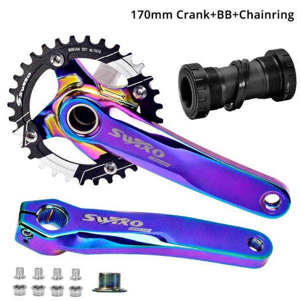 

bike heels & chainwheels crankset colorful durable hollow crank replacement tool for mountain road ed889