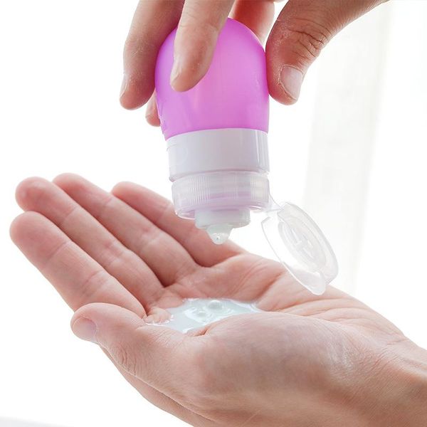 

storage bottles & jars goonbq 1 pc 27/37 ml portable travel refillable bottle silicone packing press shampoo container
