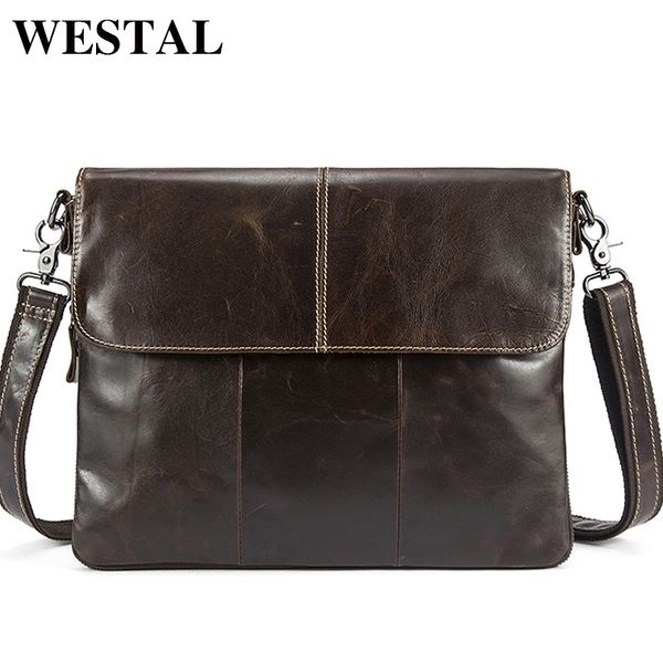 

westal shoulder bag leather men's bag genuine leather mid messenger crossbody bags for men satchles designer bags handbags 8007 c0225