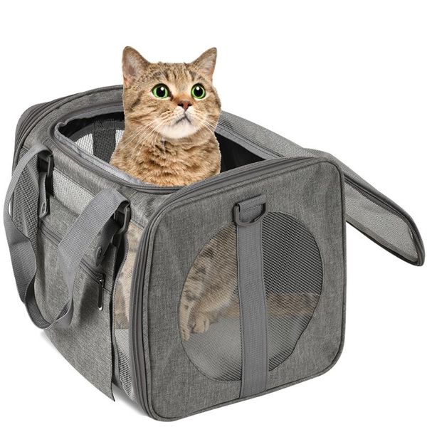 

dog carrier travel car seat bags pet carriers portable backpack breathable cat cage small dog airplane bag approved travel