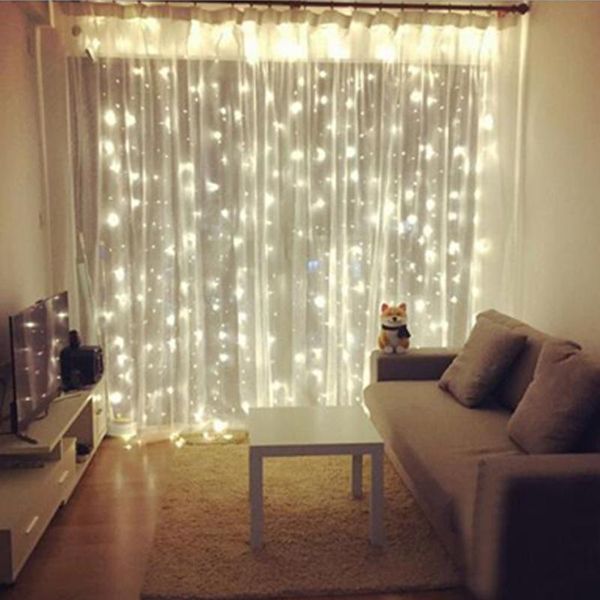 

strings led christmas garlands string net lights fairy xmas party garden wedding decoration curtain 3x1/3x2m