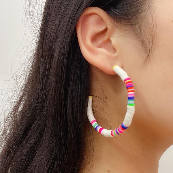 

hoop & huggie 2022 fashion pink braided big round earrings for women elegant oversized circle party jewelry gifts, Golden;silver