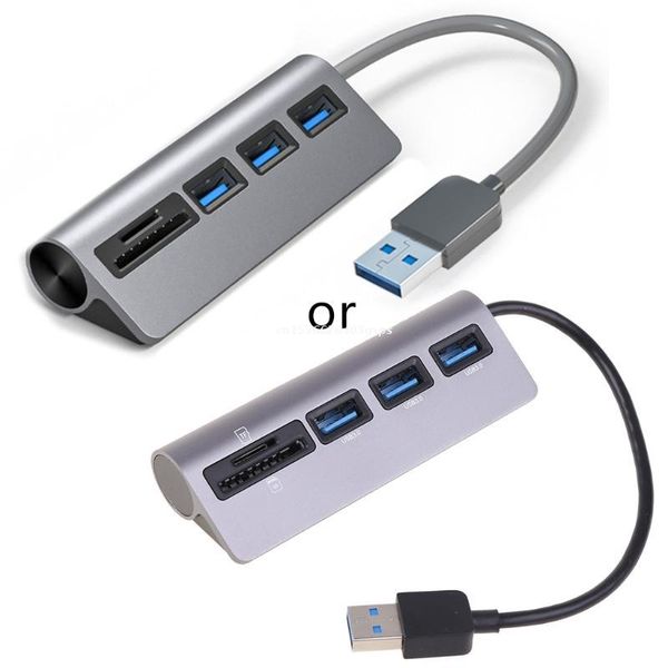 

hubs usb3.0 hub splitter for lap all-in-one docking station sd/tf reader dropship