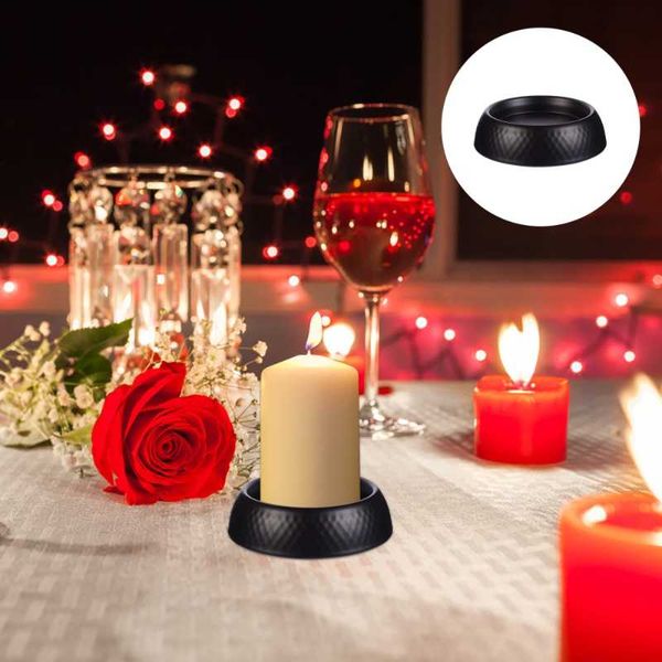 

candle holders 2pcs iron art plate candlestick holder centerpiece party decor