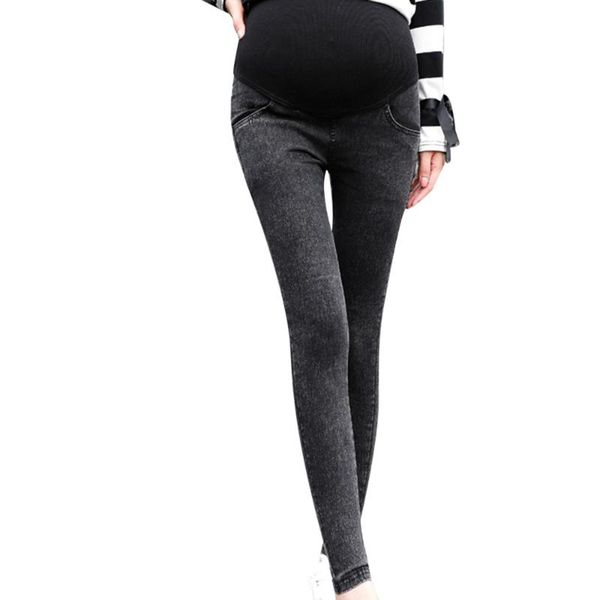 

mother clothes elastic soft maternity jeans skinny pregnancy pants lovely trousers for pregnant women spring summer new, White