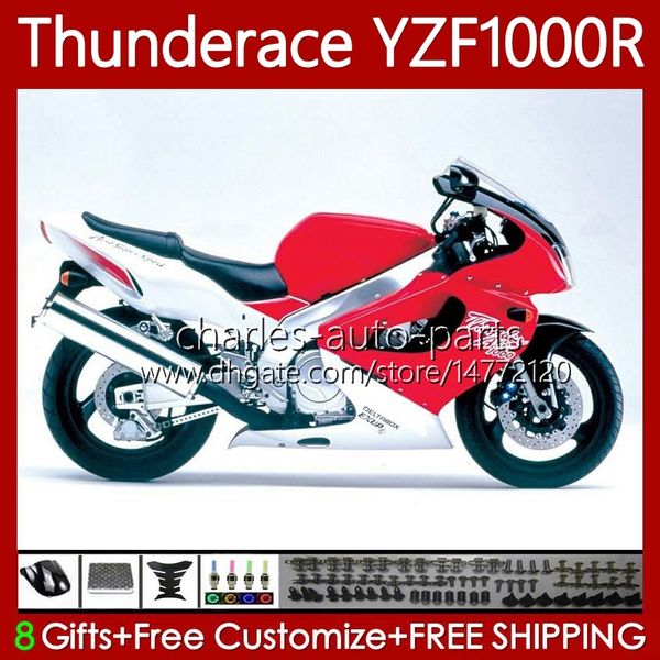 Carene bianco rosso per YAMAHA YZF1000R Thunderace YZF 1000 R 1000R 96-07 87No.78 YZF-1000R 1996 1997 1998 1999 2000 2001 2002 2007 YZF1000-R 96 03 04 05 06 0 7 Corredo del corpo