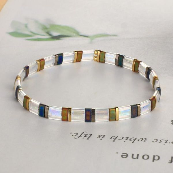 

charm bracelets quanchi miyuki tila beads gift pulseras 2021 fashion jewelry handmade bangles couples 1h, Golden;silver