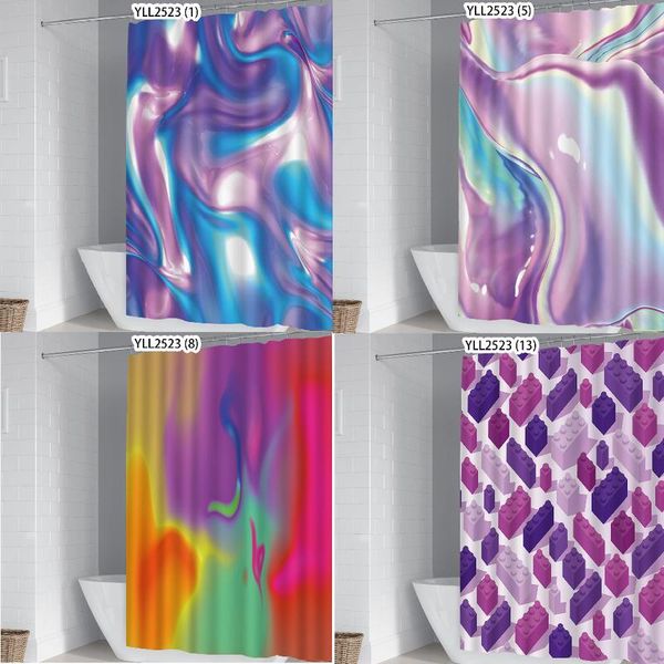 

shower curtains colorful painted pattern for bath curtain bathroom in the mat