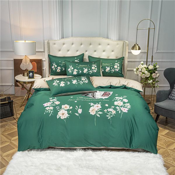 

2021 green  size bedding sets floral bohemia fashion  bed sheet modern comforter cover boho bedding