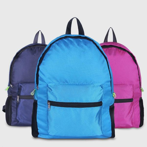 

outdoor bags durable nylon folding backpack lightweight travel hiking portable camping daypack