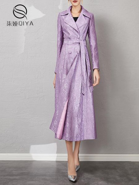 

women's trench coats windbreaker women's medium length british style 2021 fashion knee drop feeling high-end temperament slim purpl, Tan;black