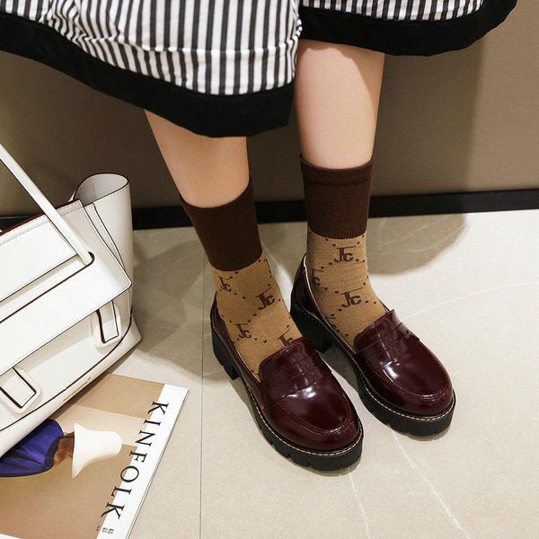 

dress shoes 2021 chunky loafers women heel platform black punk gothy2k designer slip on ladies pumps mujer bombas