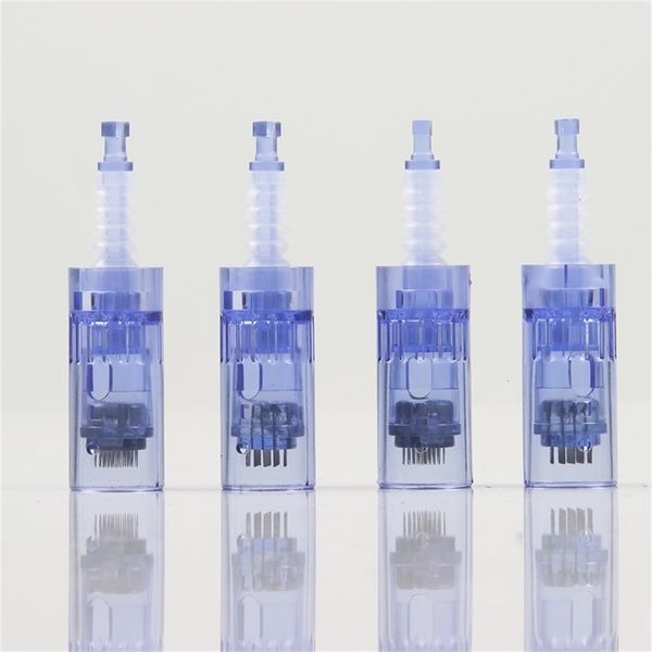 

10/50pcs derma pen a6 needle cartridge bayonet tips 12/36pins nano micro needling replacement head derma stamp skin care kit