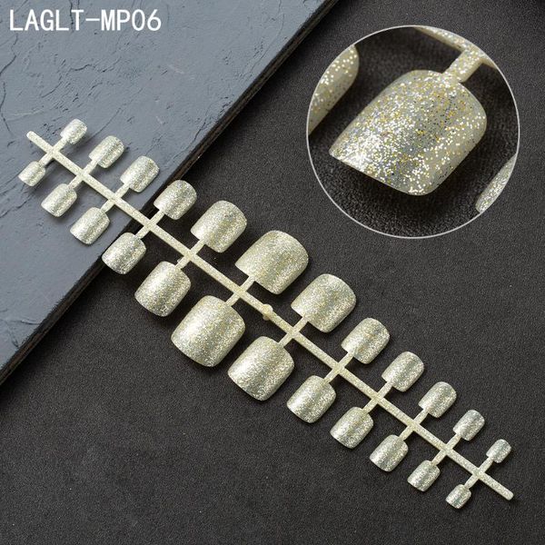 

false nails 1pc summer fashion foot toenail art set french square full cover tips press on toenails patches diy manicure decoration, Red;gold