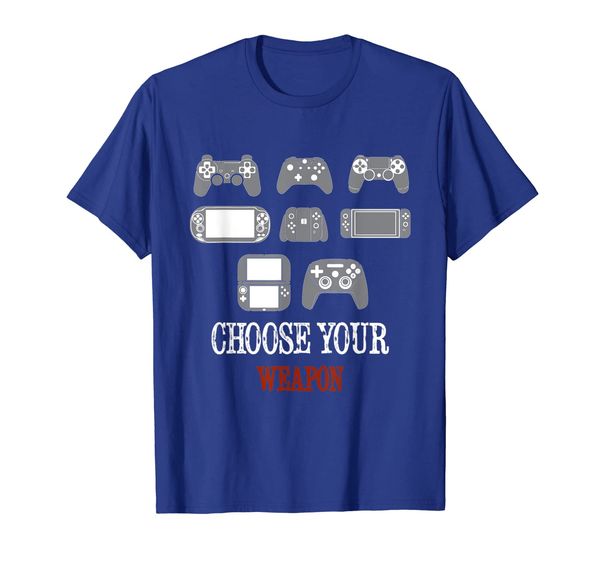 

choose your weapon control gamer t-shirt gift gamer shirts, White;black