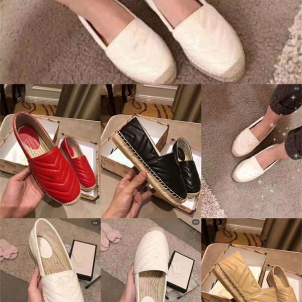 

luxury designer espadrilles women casual shoes summer spring platform with letter buckle loafer girls genuine leather sick sole e urshoeszon, Black