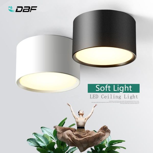 

[dbf]white/black surface mounted ceiling downlight 5w 12w 15w led ceiling spot light ac110/220v for kitchen living room decor