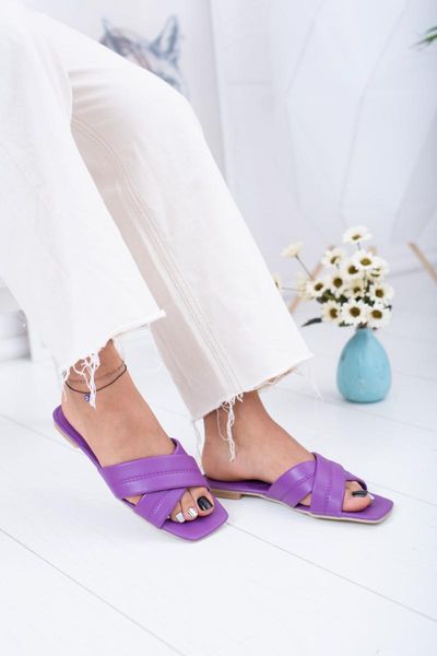 

slippers purple skin women 's md1006-122-0002, Black