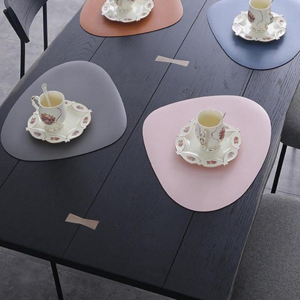 

mats & pads 1 set cup mat eco-friendly heat resistant faux leather insulation table placemat for home