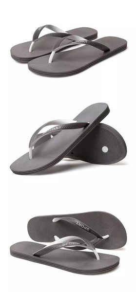 

slippers summer korean big size tide men non-slip cool flip-flops breathable thick-soled sandals toe 996, Black