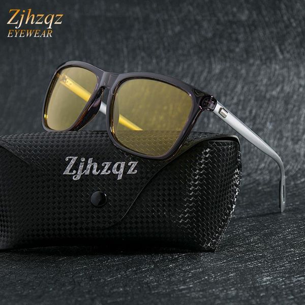 

sunglasses retro square polarized night vision goggles driving men's car uv400 anti-glare eyewear, White;black