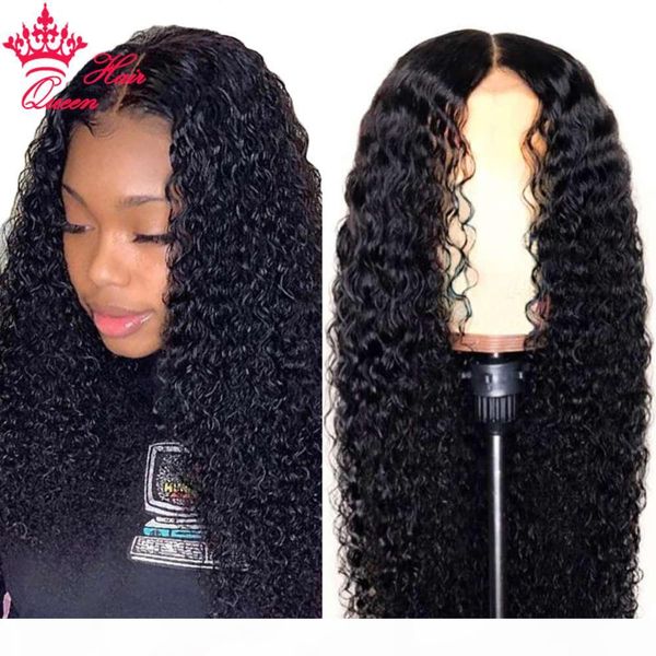 

deep wave front human wigs pre plucked for black women peruvian 13x4 lace frontal wig queen hair official store, Black;brown