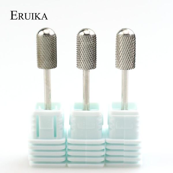 

nail art equipment eruika quality sliver tungsten carbide drill bit milling cutter for manicure electric machine accessory, Silver
