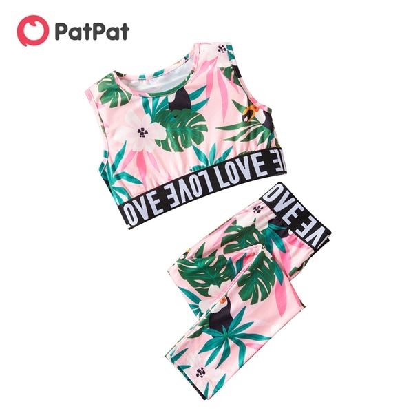 

arrival summer 2-piece baby / toddler sporty tropical and pants set 210528, White