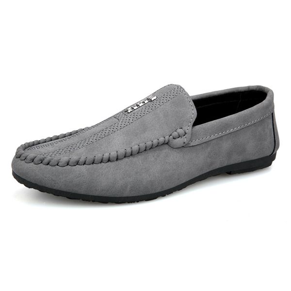

Men Casual Shoes Fashion Men Shoes Leather Men Loafers Moccasins Slip on Mens Flats Loafers Male Shoes Oxford lhDress, Black