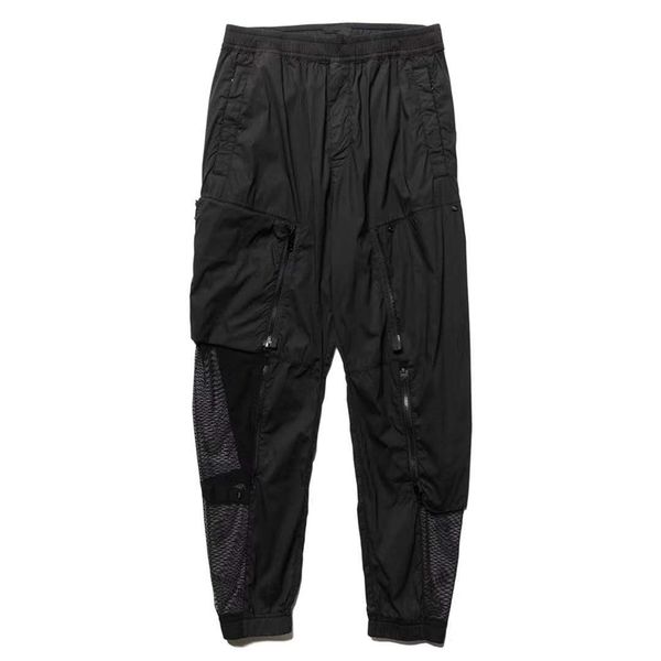 

toney summer mesh ventilation couple casual pants loose, pure black fashion men's sports jogging tide brand
