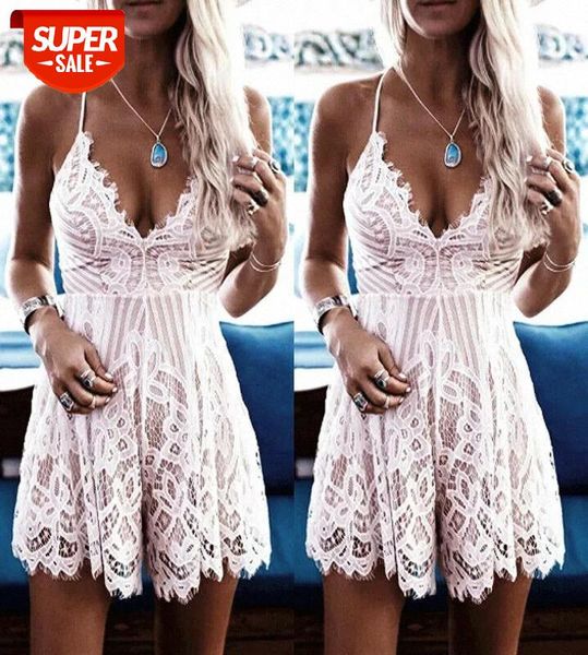 

summer women lace short mini dress ladies bodycon sleeveless summer holiday party boho beach mini dress sundress #4t6b, Black;gray