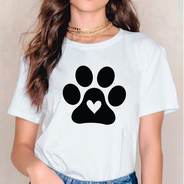 

women 2021 fashion dog casual pet cartoon 90s print t shirt clothes tshirts womens ladies graphic female tee t-shirt clothing, White