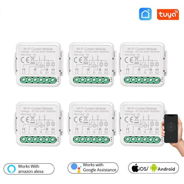 

smart home control tuya mini curtain switch wifi on-off device voice