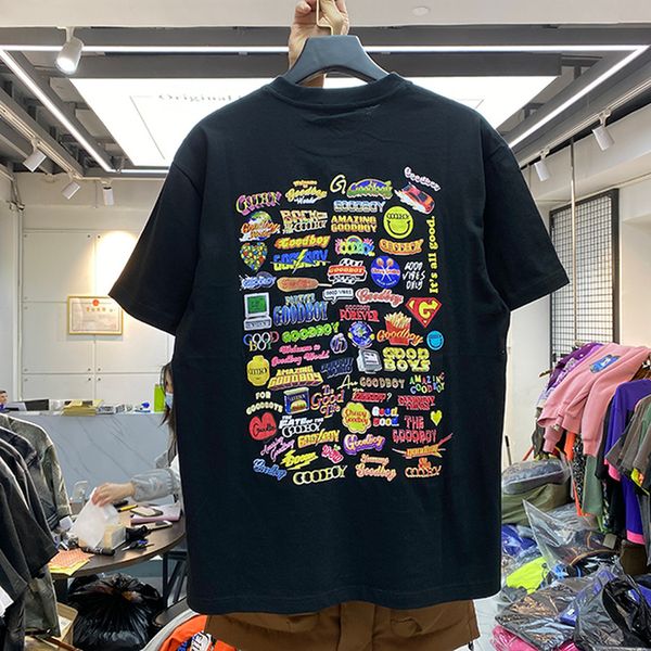 

2021 new oversized goodboy xoxogoodboy t shirt men women cartoon pattern print tees harajuku 0pkm, White;black