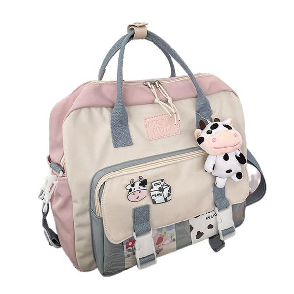 

storage bags cute student nylon messenger bag female campus personality shoulder multifunctional water proof backpack