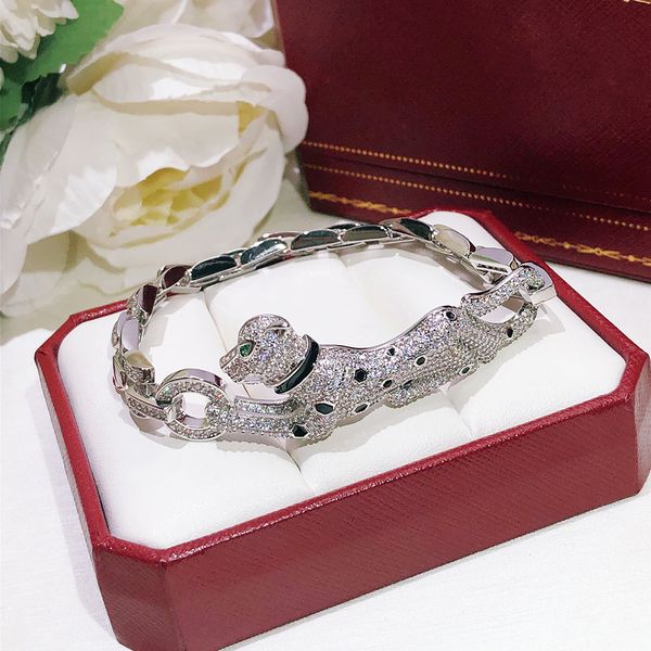 

fashion high-end trend street style domineering leopard bracelet perfect and gorgeous freight women's bracelet party high gift cheetah, Golden;silver