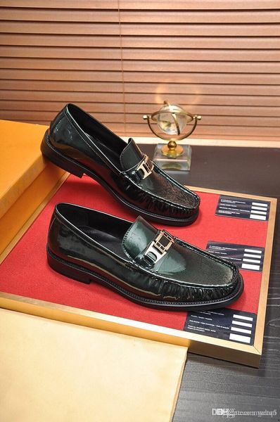 

designeer men leather shoes oxford pu leather men's luxury dress shoe business flat shoes breathable men's banquet wedding shoes, Black