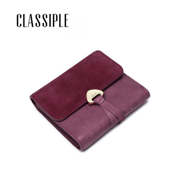 

wallets women split leather with nubuck vintage red wine lady wallet fashion short purse hasp cartera, Red;black