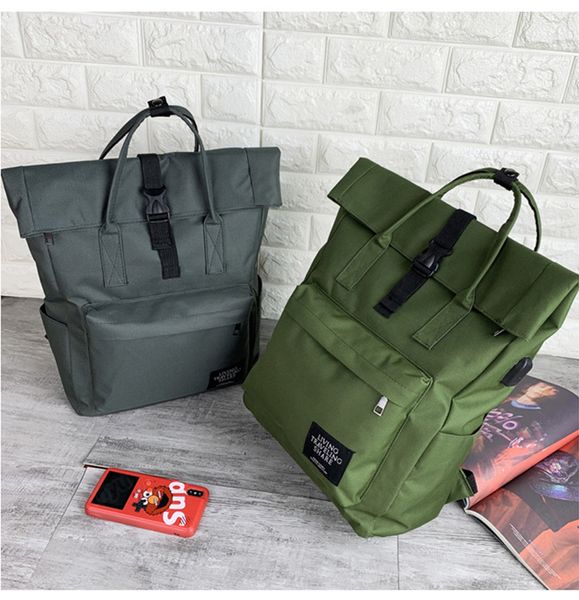 

ladies leisure shoulder bag 15 inch lapbackpack woman canvas travel bags usb charging schoolbag girls sac a dos bolsa
