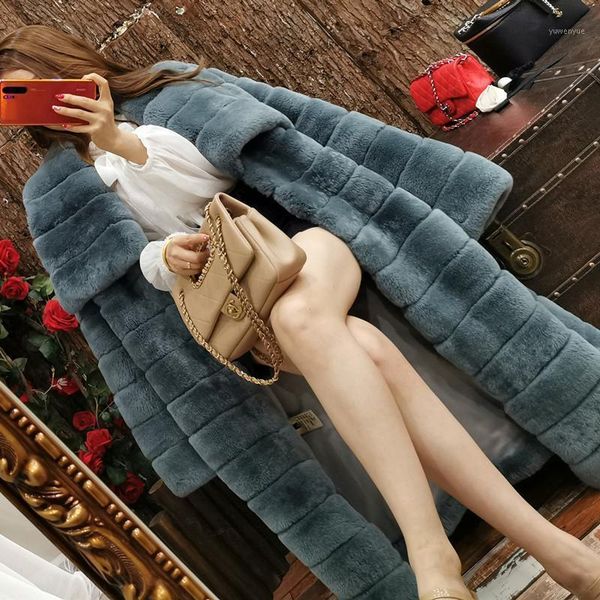 

women's fur & faux this year's coat winter 2021 young high-end rex whole, Black