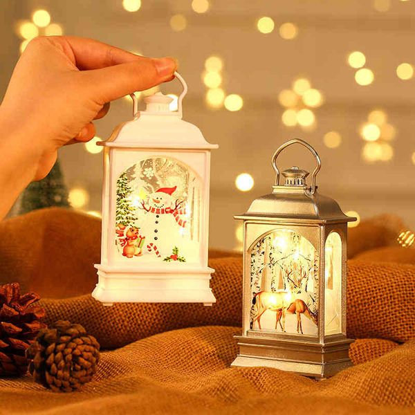 

christmas new decoration luminous portable oil lamp led window party children's gifts