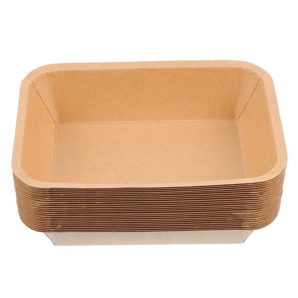 

gift wrap 25pcs disposable kraft paper plates fried chicken chips waterproof oil proof baking snack packing tray